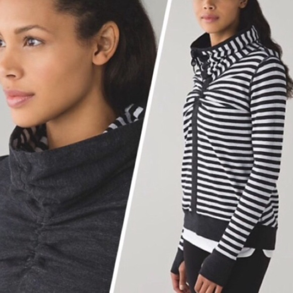 Lululemon In a Clinch Reversible Cowl Neck Pullove